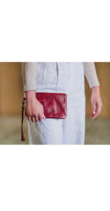 The Millie - leather cowhide clutch purse