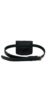 Rinny- Croc Embossed Leather Belt bag
