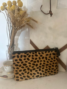 The Millie - leather cowhide clutch purse